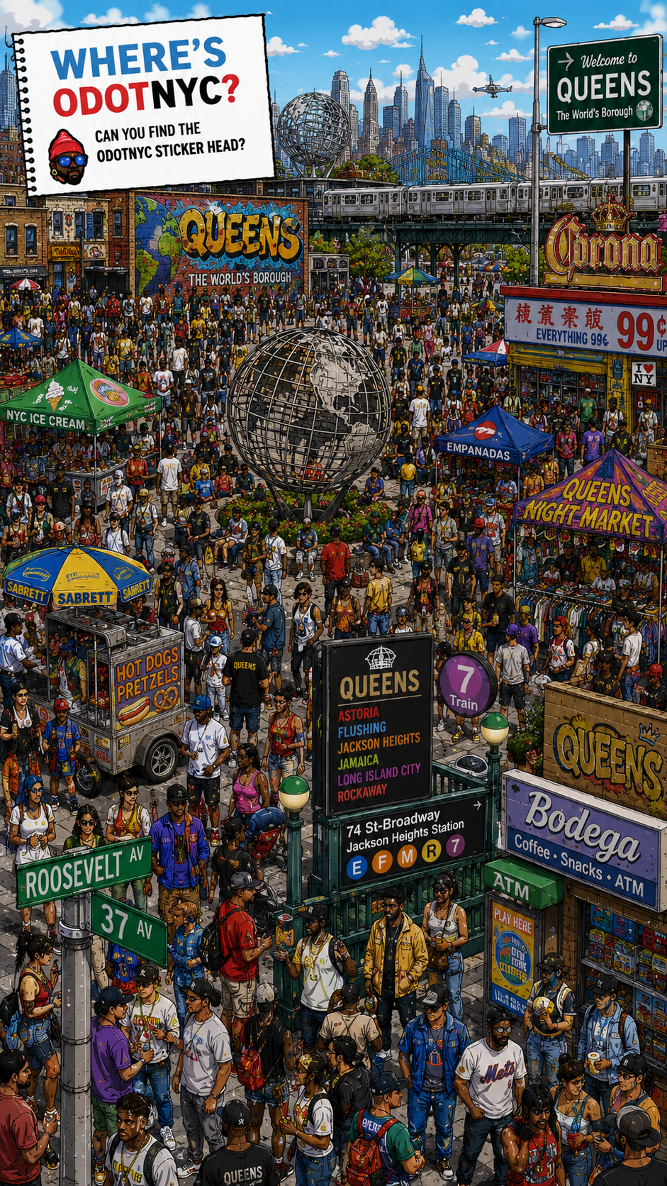Where's Odot Queens hidden object poster